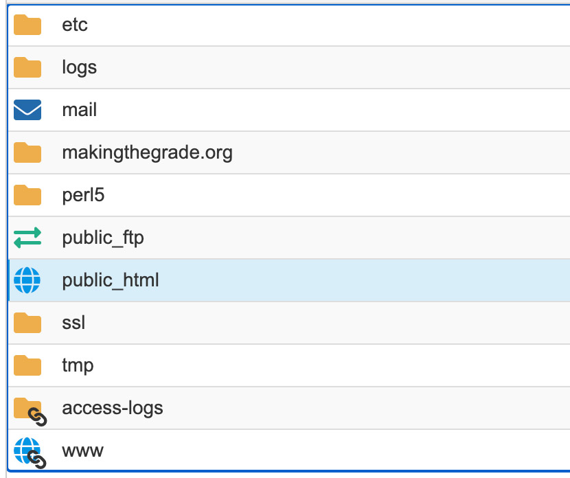 public HTML