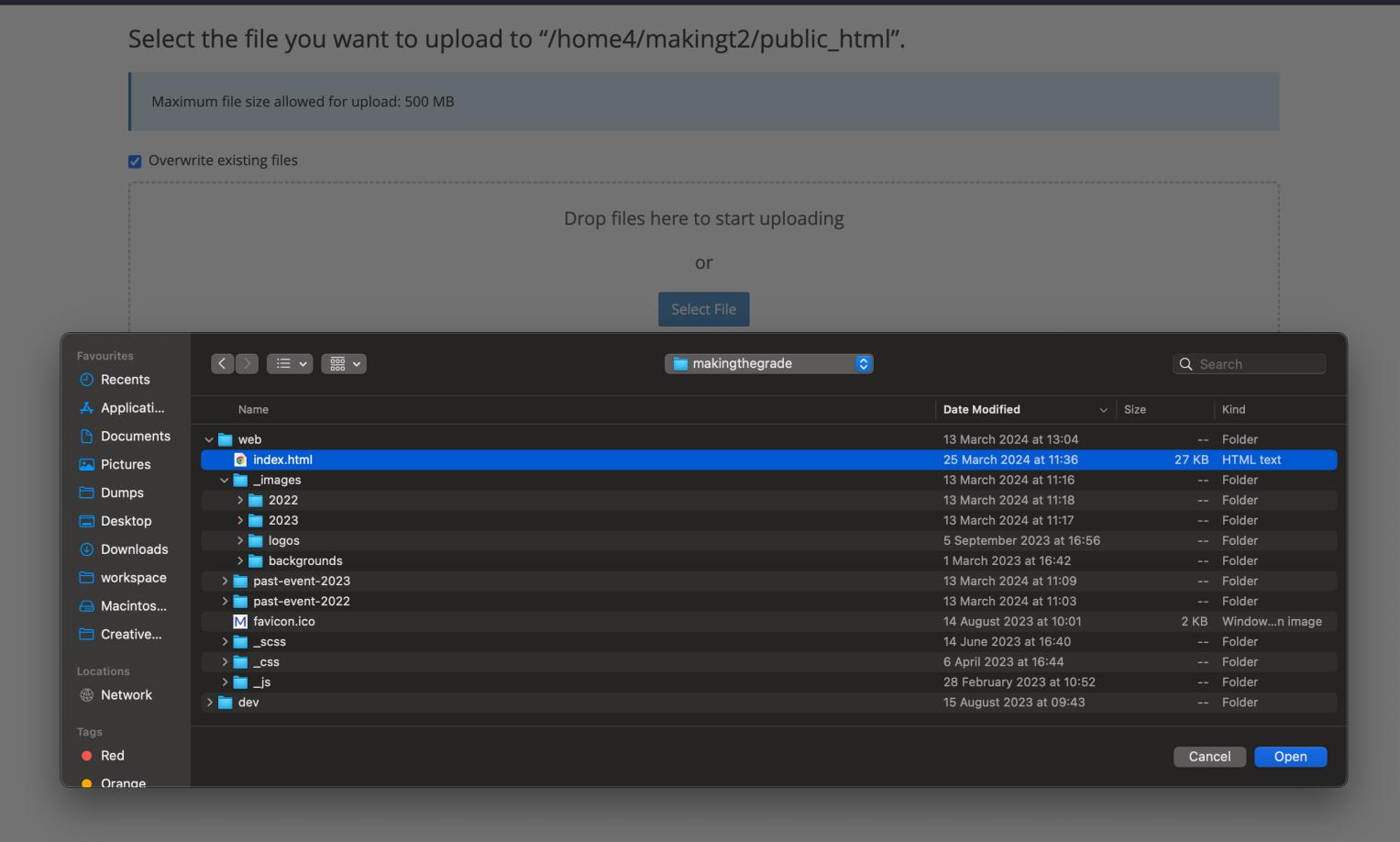 Uploaded file