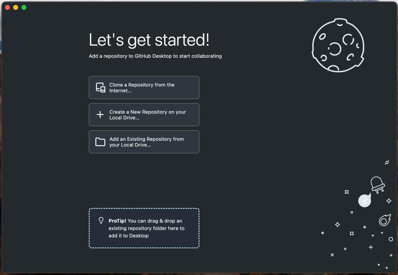 Github Desktop clone a repository 