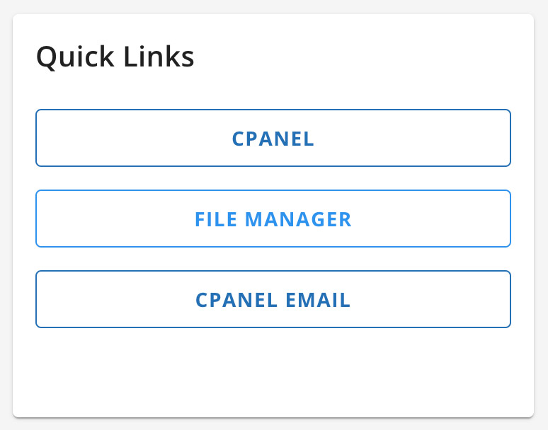 File manager from quick links