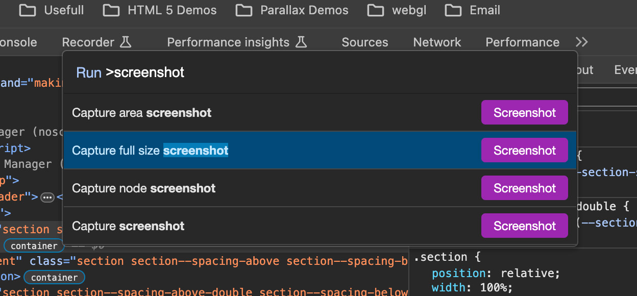 run the command, screenshot