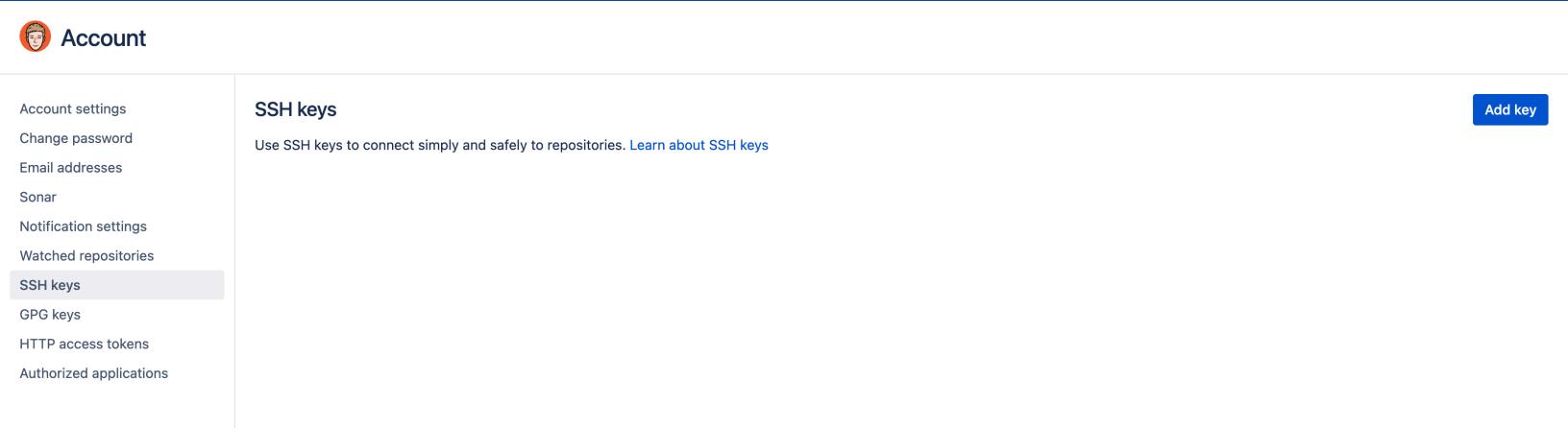 SSH key list
